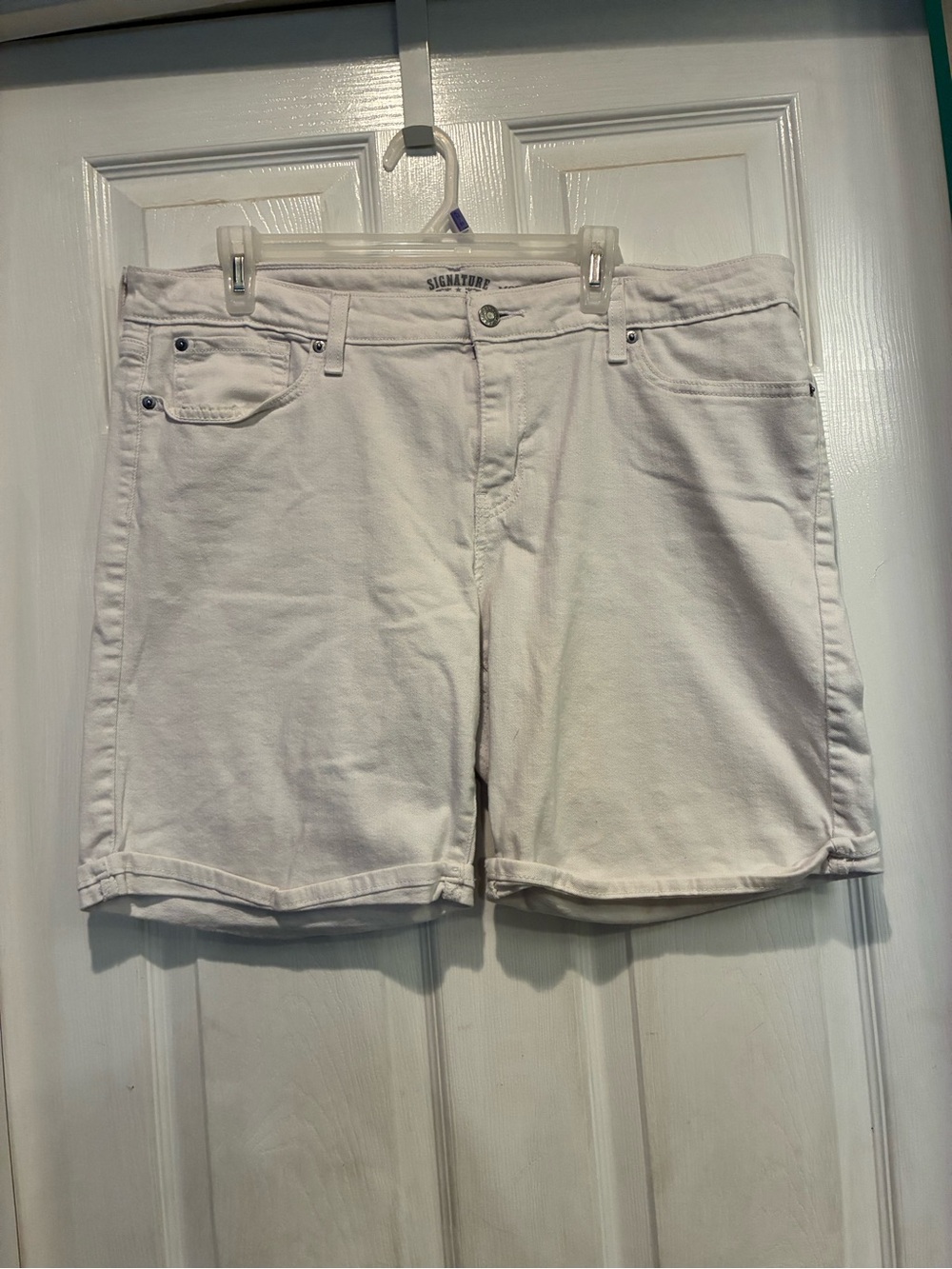 Signature by Levi Strauss White Denim Men’s Shorts